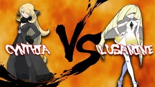 Cynthia Vs Lusamine Pokemon Sun and Moon Theme Team Battle [upl. by Aym]