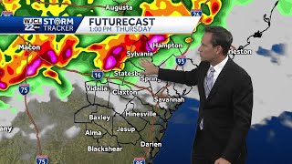 Severe weather threat arrives Thursday for Southeast Georgia Lowcountry [upl. by Navets]