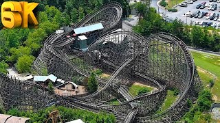 Thunderhead Drone Footage 6K Quality Aggressive Wooden Coaster Dollywood TN [upl. by Uyekawa]