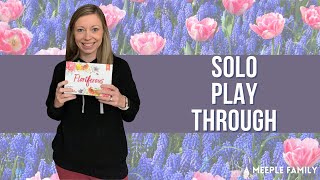 SOLO Play Through of Floriferous  Pencil First Games  Solo Card Game  Board Game [upl. by Woolley]