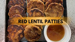 Red Lentil Vegetable Patty Recipe  Red Lentil Kebab Recipe  Vegan Kebab Recipe [upl. by Jahn253]