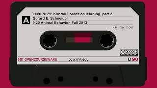 Lec29 Konrad Lorenz on learning part 2 [upl. by Ilatfen]