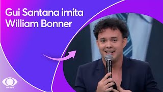 Gui Santana imita William Bonner no Faustão Na Band [upl. by Lemrahs767]