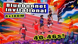 Fastest 4x100m Teams  New USA 2 Emerges  Girls Bluebonnet Invitational [upl. by Novyad869]