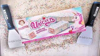 Unicorn Cake Rolled Ice Cream Little Debbie Rolled Ice Cream Ice Cream Rolls Straw [upl. by Atis]