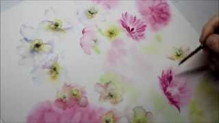 Sommerblumen  Aquarell  Demonstration Teil 4 [upl. by Lsil]