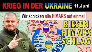 11JUNI TOTALE VERWÜSTUNG  Russische Basen von 308 HIMARSRaketen getroffen  UkraineKrieg [upl. by Rimhsak]