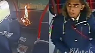 CCTV Of Birmingham Bus Fire [upl. by Deeraf220]