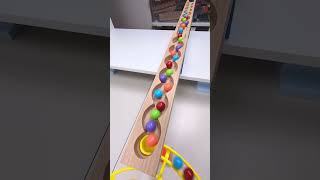 marble Run Race ASMR 47 Wooden Wave Course Colorful Marbles shorts marblerun marblerunrace asmr [upl. by Neelyad515]