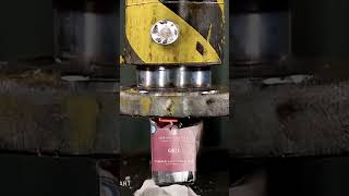 HYDRAULIC 100 TON vs GLASS BOTTLE hydraulicpress [upl. by Ulland256]