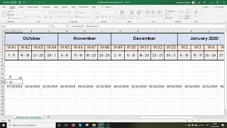 Excel  schedule with week numbers [upl. by Semadar]