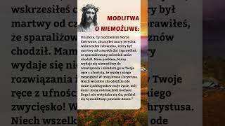 MODLITWA O NIEMOŻLIWE🙏modlitwa bóg jezus wiara Miłość boże [upl. by Suravat]