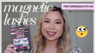 Ardell Magnetic MEGAGHOLD Liner amp Lash FIRST IMPRESSION TRY ON REVIEW [upl. by Granese]