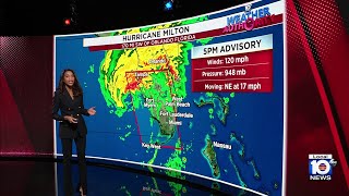 Hurricane Milton remains powerful storm as it moves over Floridas west coast [upl. by Hgeilhsa249]