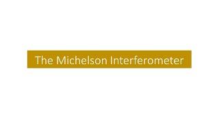 The Michelson Interferometer in Urdu [upl. by Yantruoc]