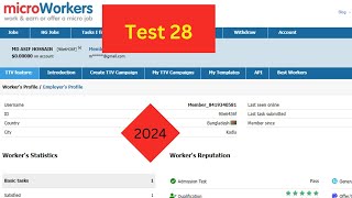 Test 28 Microworkers admission test answers 2024  Haque IT Services [upl. by Ladiv]