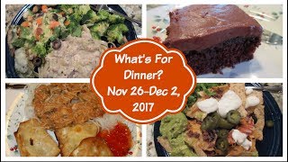 Whats For Dinner Nov 26Dec 2 2017  Cooking for Two [upl. by Pentha955]