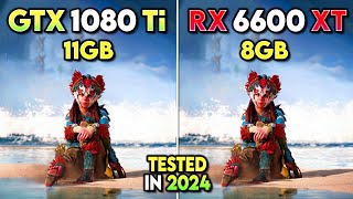 GTX 1080 Ti vs RX 6600 XT  How Much Performance Difference in 2024 [upl. by Tarsus]