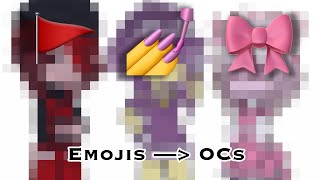 Gacha Club OC Challenge Emojis Edition  OC Ideas 🎀💅🚩 [upl. by Aimek283]