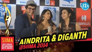 Aindrita Ray and Diganth at SIIMA 2014 Awards Malaysia [upl. by Elrak29]