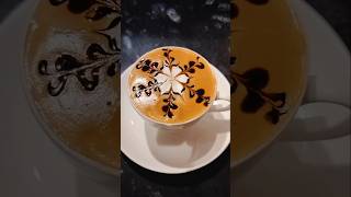 latte coffee art chocolate coffee art barista coffee 😍😍 [upl. by Berthe214]