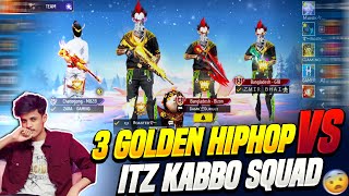 Grandmaster Top 1 লবিতে Three Golden Hiphop VS Itz kabbo স্কোয়াড তুমুল লড়াই👿 [upl. by Suiravaj]