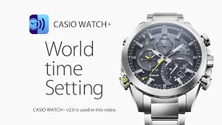 CASIO EDIFICE EQB500 World time setting  CASIO WATCH v20 [upl. by Tezzil]