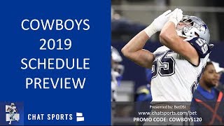 Dallas Cowboys 2019 Schedule Home Games Away Games And What Teams The Cowboys Play [upl. by Idolem]