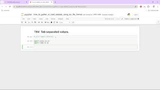 how to load dataset using tsv TSV load Gathering Data using TSV [upl. by Thill71]