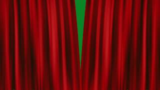 Red Curtains Drawn Open  green screen bkgrnd  AE [upl. by Blaine691]