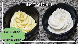 Whipped cream and buttercream cream frosting  Icing for cake decoration  Simple yet delicious [upl. by Pasquale467]