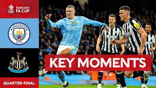 Manchester City v Newcastle United  Key Moments  Quarterfinal  Emirates FA Cup 202324 [upl. by Colet]