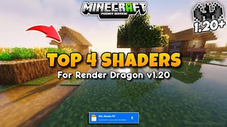 Top 4 Shaders For Minecraft Pe 120 Render Dragon  Shaders For Mcpe 120  for Low amp Device [upl. by Gelb]