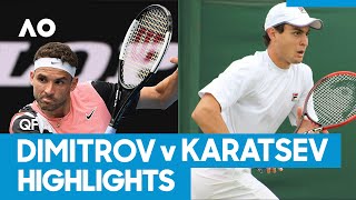 Grigor Dimitrov vs Aslan Karatsev Match Highlights QF  Australian Open 2021 [upl. by Yssirc]