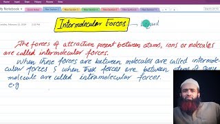 Intermolecular forces Dipole dipole forces Hydrogen bondingLiquids Lecture 2  urduhindi [upl. by Lucienne]