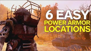 Fallout 76 6 Easy Power Armor Locations [upl. by Vigen502]