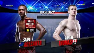 GLORY 34 Denver Israel Adesanya vs Robert Thomas Tournament SemiFinals [upl. by Redwine]