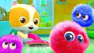 Baby Kitten Cleans the Dust  Cute Dust Song  Nursery Rhymes  Kids Songs  BabyBus [upl. by Humbert828]