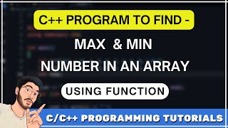 C Program to find Max and Min Number in Array  Programming tutorial for beginners [upl. by Adnamor]