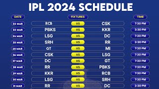 IPL 2024 Schedule  IPL 2024 Phase 1 Schedule  IPL 2024 Kab Chalu Hoga  IPL 2024 Start Date [upl. by Haron]