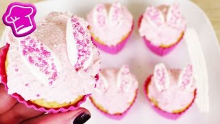 Süße Osterhasen Cupcakes  super leckerer Kuchen für Ostern mit Hasenohren aus Marshmallows  Pink [upl. by Pascal]