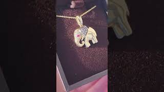 Le Vian chocolate amp nude diamond elephant pendant in 14k yellow honey gold levian elephant [upl. by Nessej]