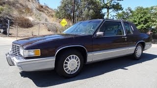 93 Cadillac Coupe De Ville Deville Last Year Coupé 49L V8 non Eldorado 2 DR Video Review [upl. by Ailisab]