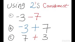 2s Complement Addition and Subtraction [upl. by Anitsihc406]