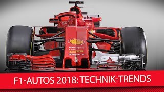 Formel1Autos 2018 Ferrari Mercedes Red Bull amp Co TechnikCheck [upl. by Nnainot182]