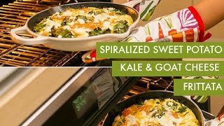 Spiralized Sweet Potato and Kale Frittata I Spiralizer Recipe [upl. by Sikata]