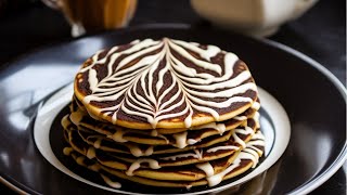 Zebra Pancakes by Extreme Kitchen delicious yummy cooking [upl. by Llerrot]