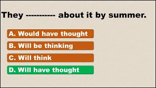 GRAMMAR QUIZ ALL 12 TENSES  THE VERB quotTO THINKquot [upl. by Savart856]