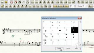 TuTony  Finale 2011  10 Articulation Tool  Colocar Fermata e Ponto [upl. by Hpesojnhoj]