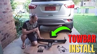 Isuzu MUX Tow bar Install  How to install a Tow Bar [upl. by Leicester]